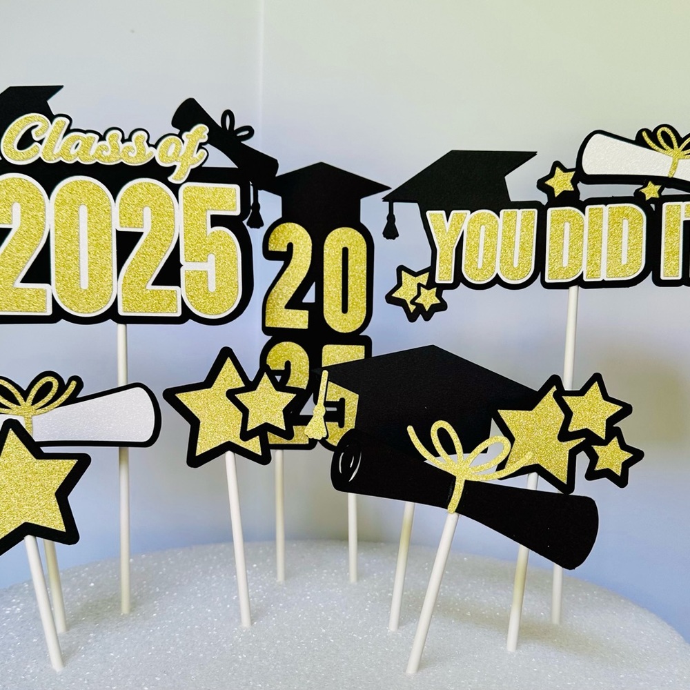 READY TO SHIP! New Graduation Party Cake Toppers • 9 Total